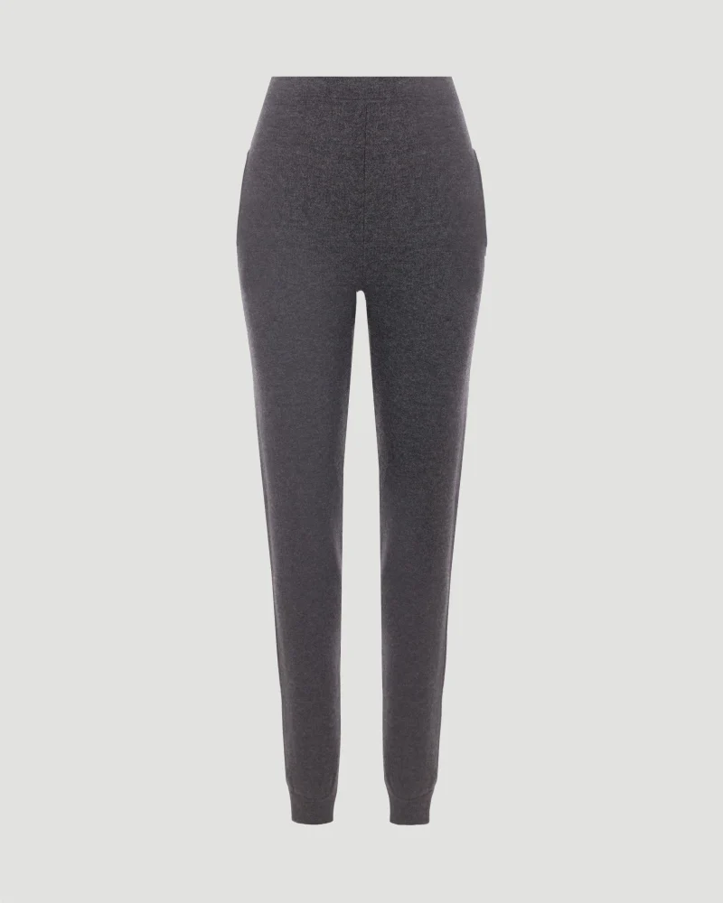 High-Waisted Leggings in Grey Cashmere