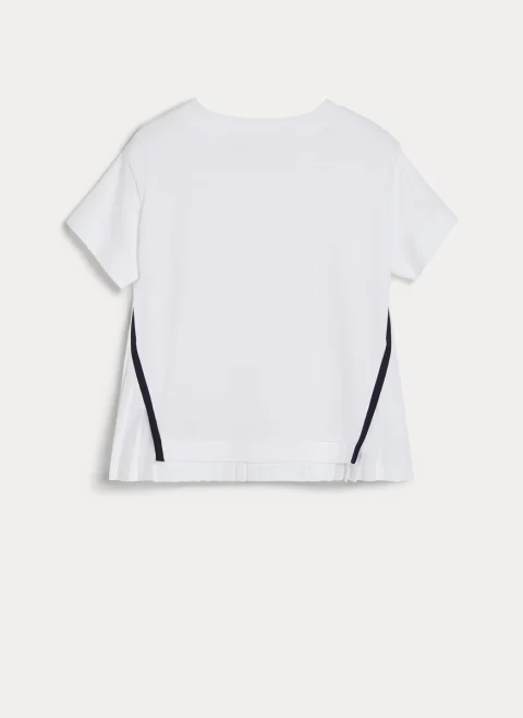 Тишърт с плисиран мотив Brunello Cucinelli Kids 6 — снимка 2