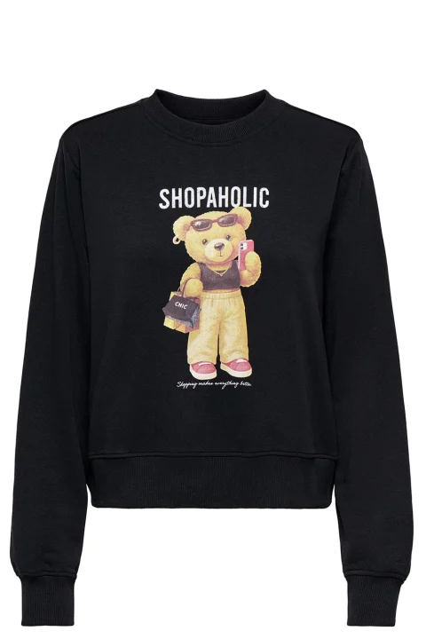 Суичър Onlbila L/S Bear O-Neck 15363143 C-N10 black