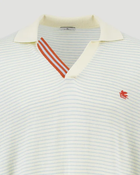 Striped Polo Shirt with Logo — снимка 3