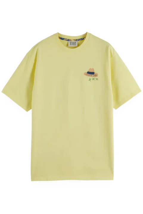 T-Shirt Relaxed-Fit Front And Back Artwork 180050 7653 sorbet yellow