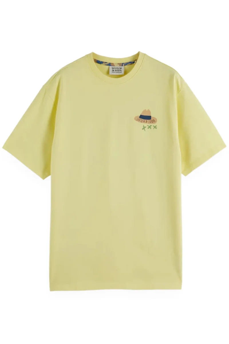 T-Shirt Relaxed-Fit Front And Back Artwork 180050 7653 sorbet yellow
