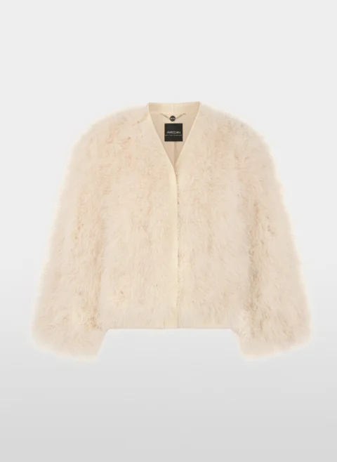 Късо яке с пера Marc Cain Collections — снимка 6