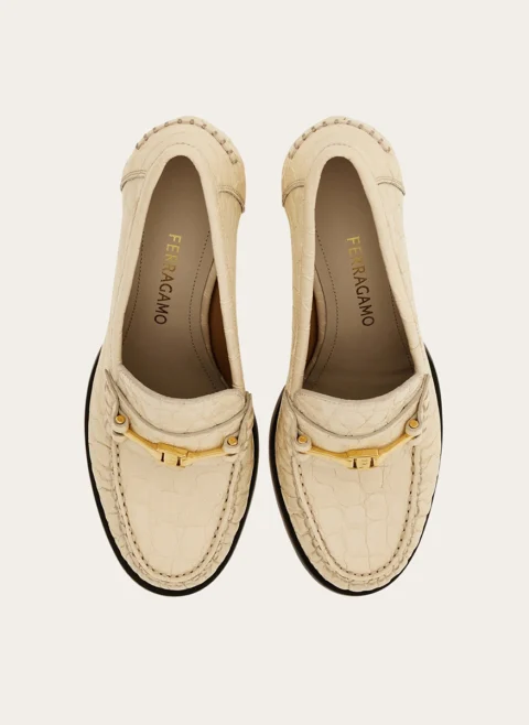 Еспадрили на ток `F buckle` Ferragamo — снимка 3