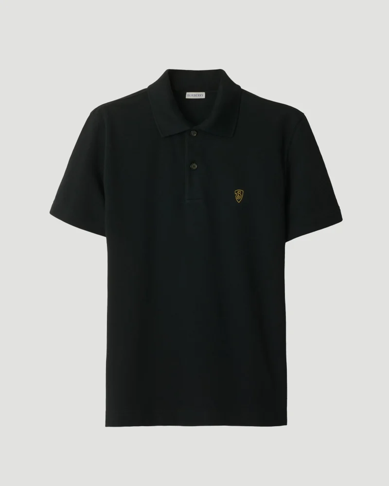 B-Shield Logo Polo Shirt in Coal