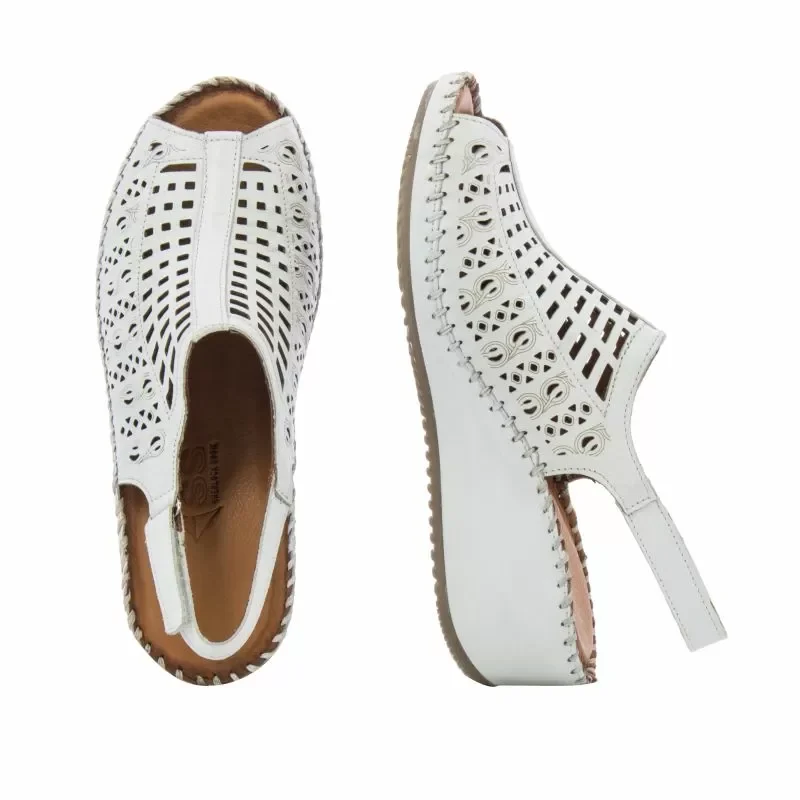Дамски сандали на платформа VERONELLA – 128.21 R05 OFF WHITE — снимка 5