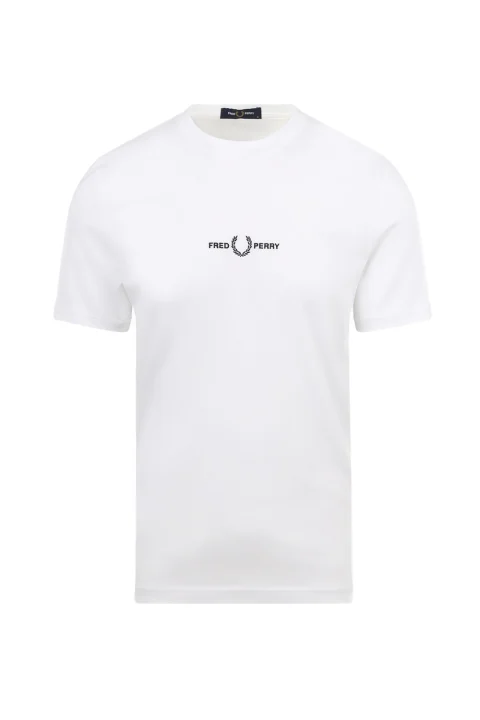 T-Shirt Embroidered M4580 100 white