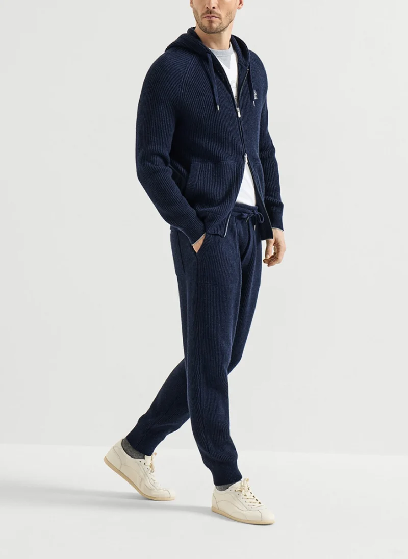 Суитшърт от кашмир 'English rib' Brunello Cucinelli — снимка 6
