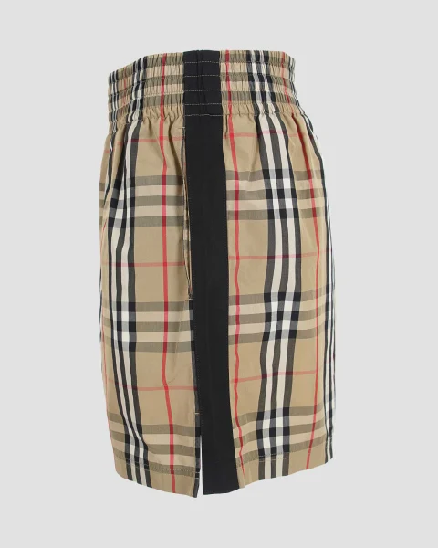 Check Stretch Cotton Shorts — снимка 3