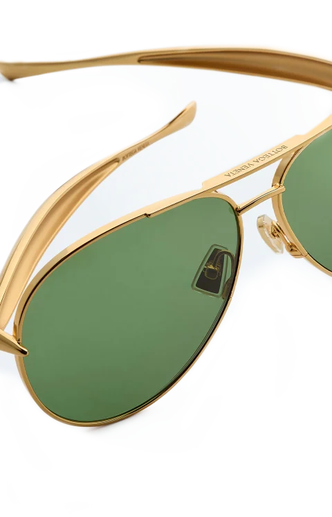 Men Aviator Sunglasses in Green — снимка 2