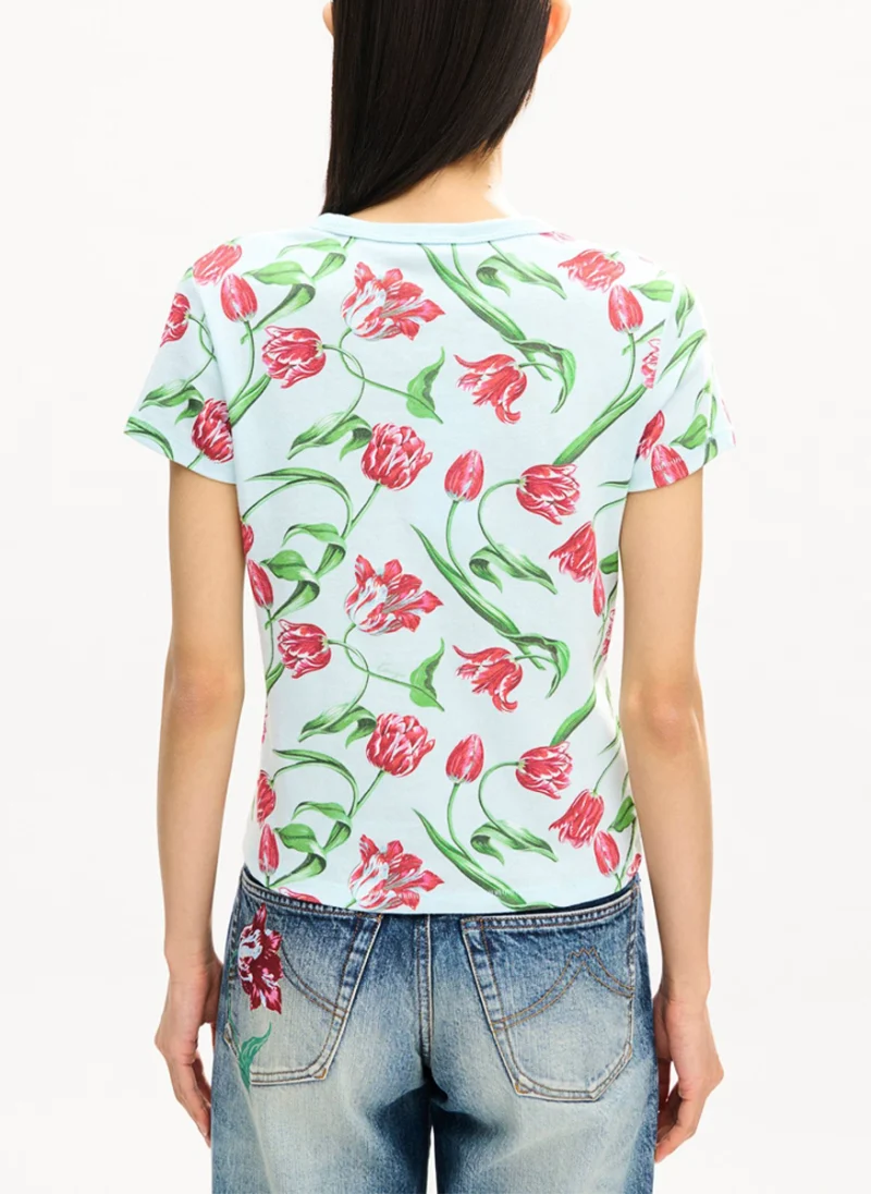 Тишърт с флорален принт 'Tulip' Kenzo — снимка 3