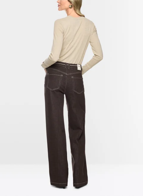 Втален пуловер с лурекс Marc Cain Collections — снимка 3
