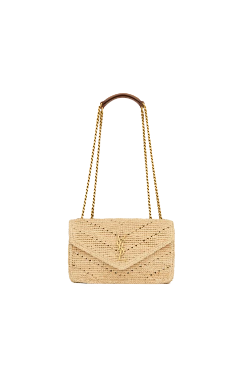 Loulou Small Chain Bag in Raffia