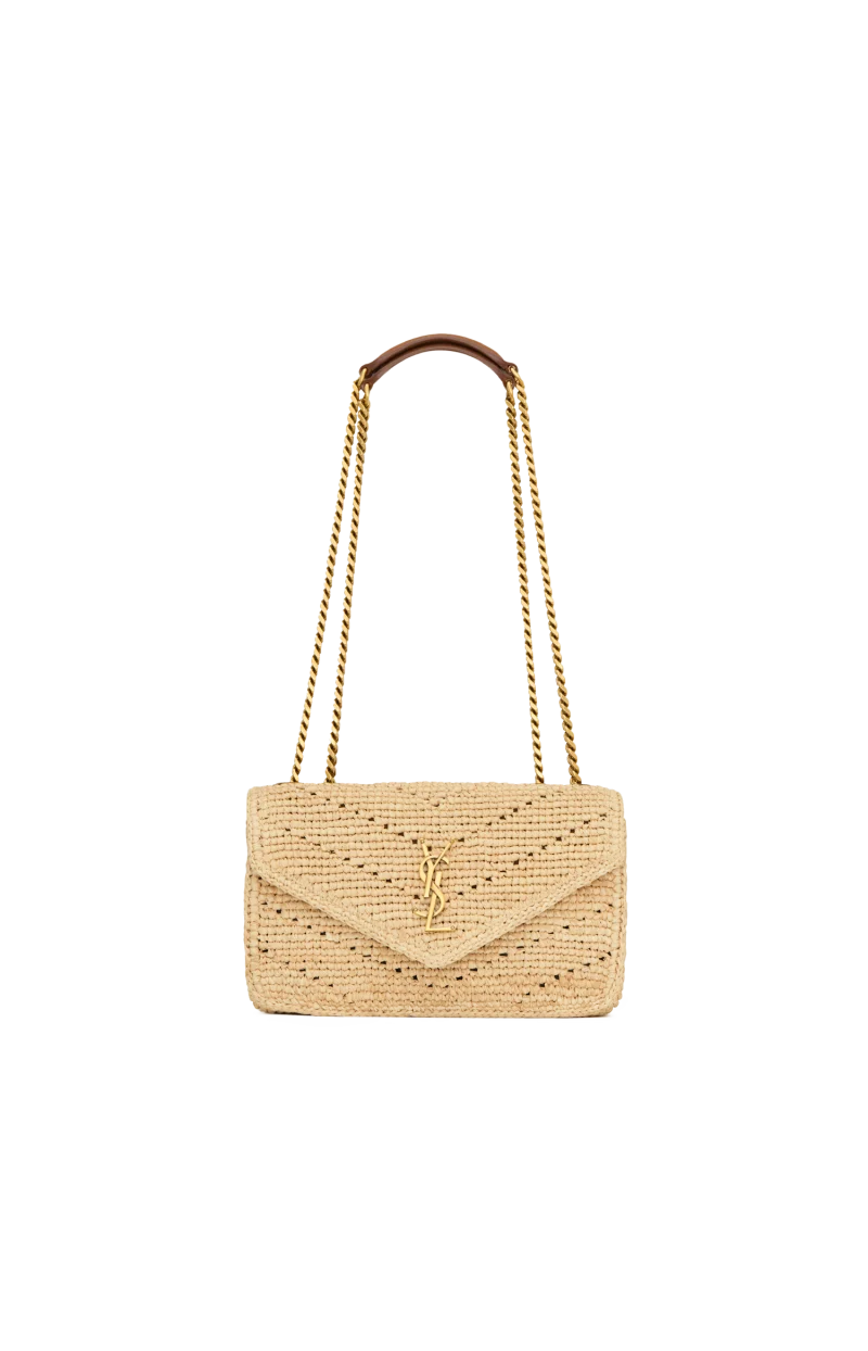 Loulou Small Chain Bag in Raffia