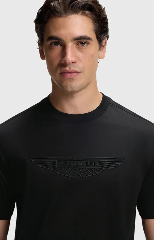 Памучна тениска с акцентно лого BOSS x ASTON MARTIN — снимка 4