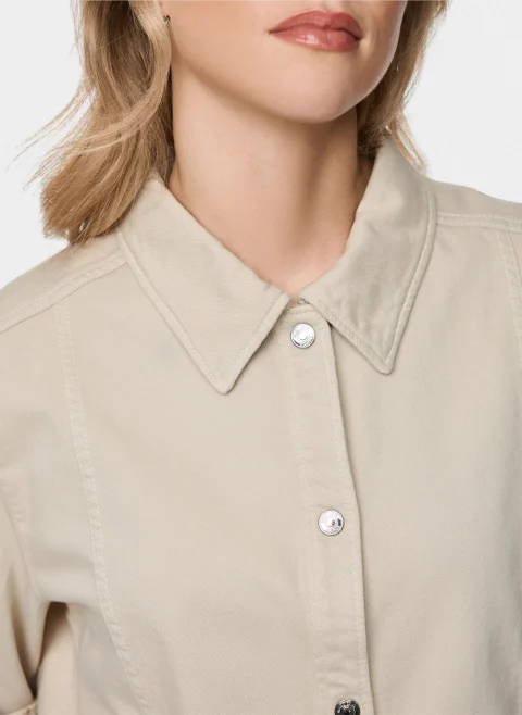 Риза от деним със скъсена дължина Marc Cain Sports — снимка 5