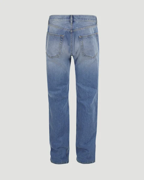 Stone Washed Straight-Leg Jeans — снимка 2