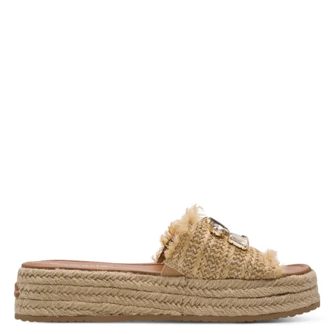 Дамски Чехли На Платформа TAMARIS – 1-27214-46-400 BEIGE — снимка 2