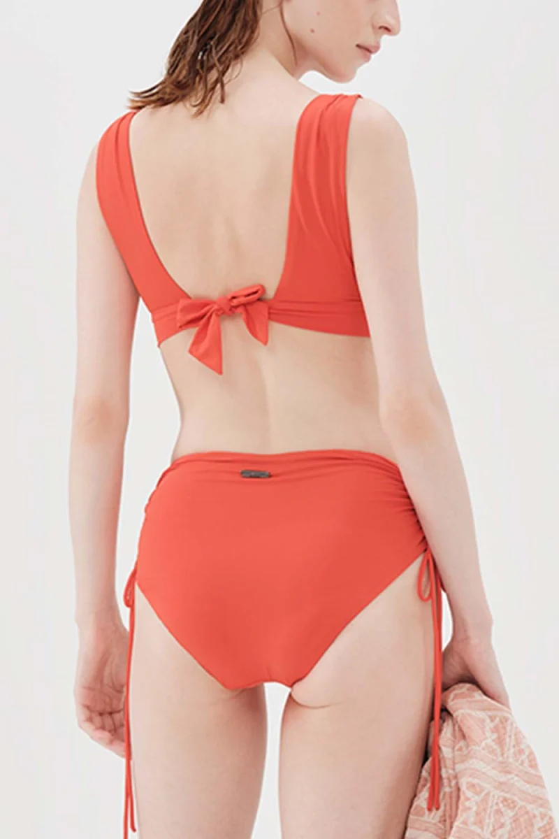 Бански "Swimwear" Bikini With Drawstrings 23360 13244-soulfulred — снимка 2