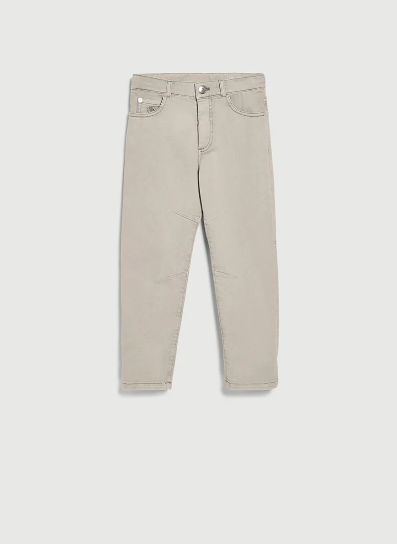 Деним с контрастни детайли Brunello Cucinelli Kids 12 — снимка 10