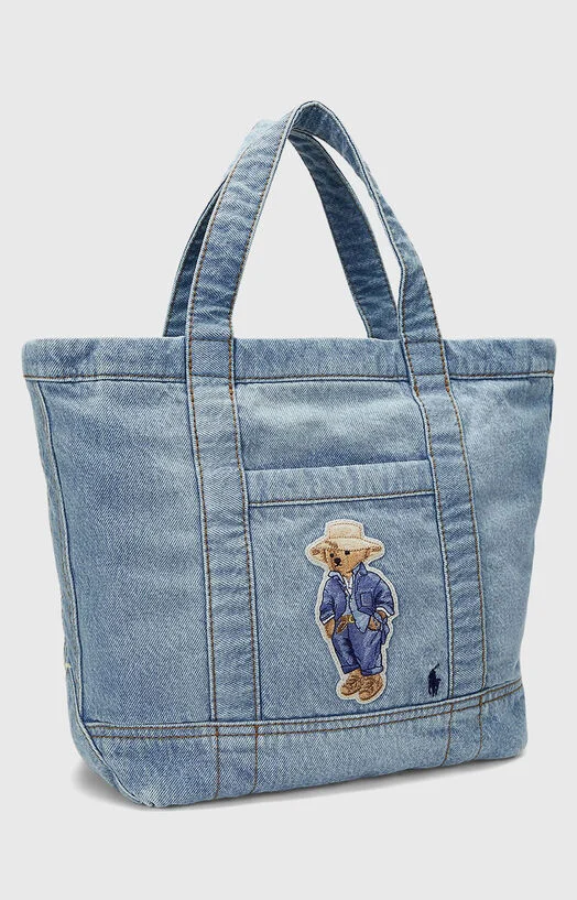 Дънкова чанта с Polo Bear бродерия — снимка 4