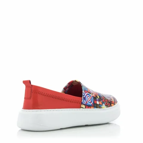 Дамски Сникърс VENEZIA – 446-45602 LEATHER RED — снимка 2