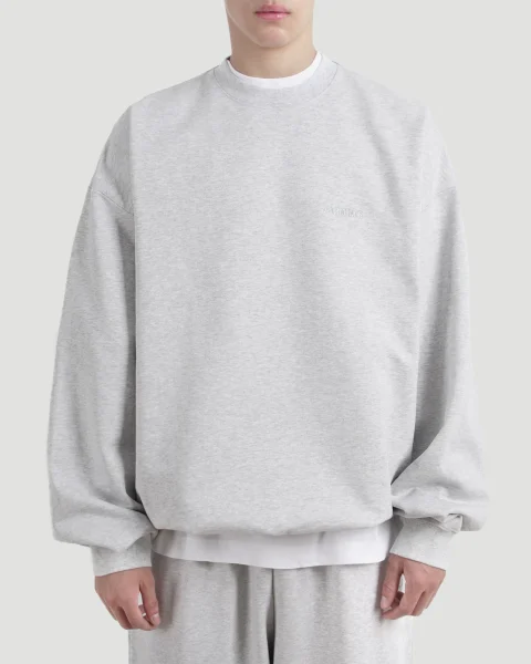Oversized Sweatshirt with Logo in Grey — снимка 2