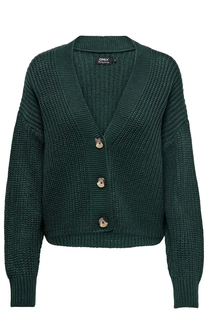 Жилетка Onlcarol Nice L/S Knt 15211521 19-4906 TCX green gables