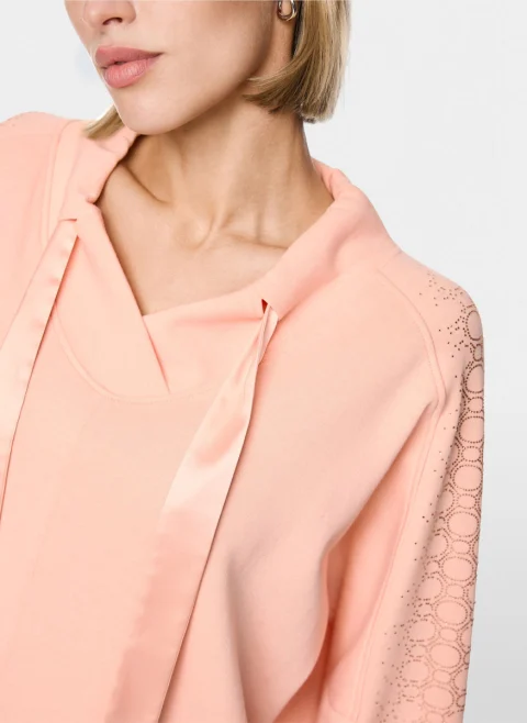 Суитшърт с декоративни кристали Marc Cain Sports — снимка 2
