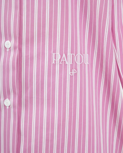 Striped Shirt Dress in Pink — снимка 7