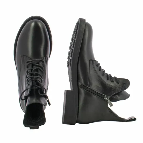 Дамски Кубинки CARLO FABIANI – 247-8455 BLACK LEATHER — снимка 5