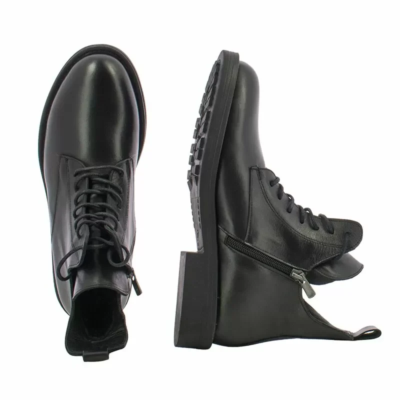 Дамски Кубинки CARLO FABIANI – 247-8455 BLACK LEATHER — снимка 5