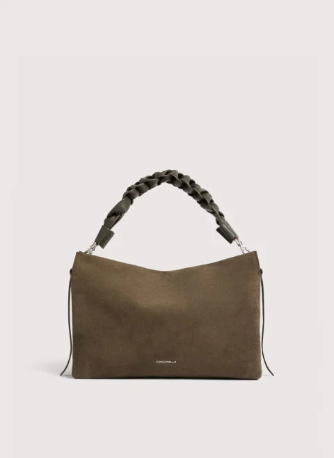 Велурена чанта Coccinelle Boheme Medium