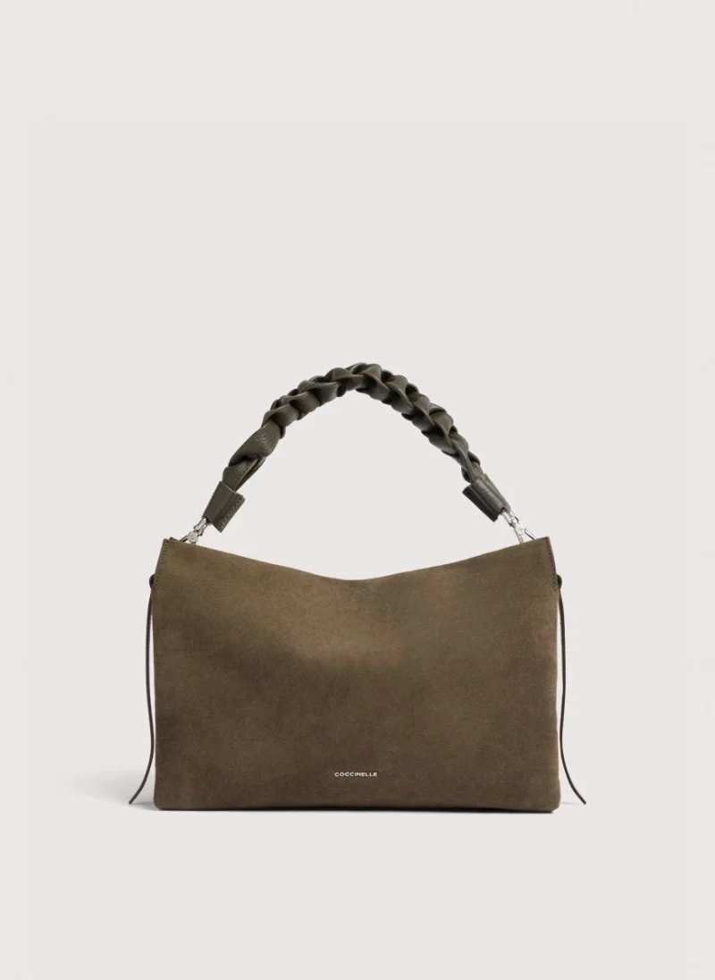 Велурена чанта Coccinelle Boheme Medium