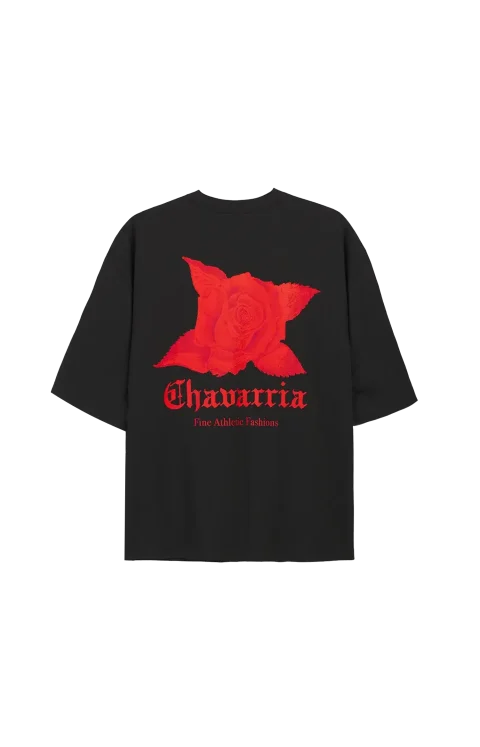 Chavarria Dark Rose Tee in Black — снимка 2