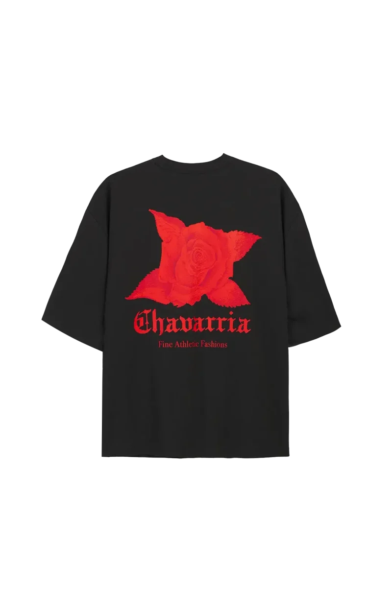 Chavarria Dark Rose Tee in Black — снимка 2