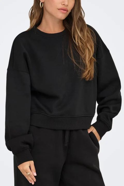 Суичър Onlbest L/S Neck 15338727 C-N10 black — снимка 2