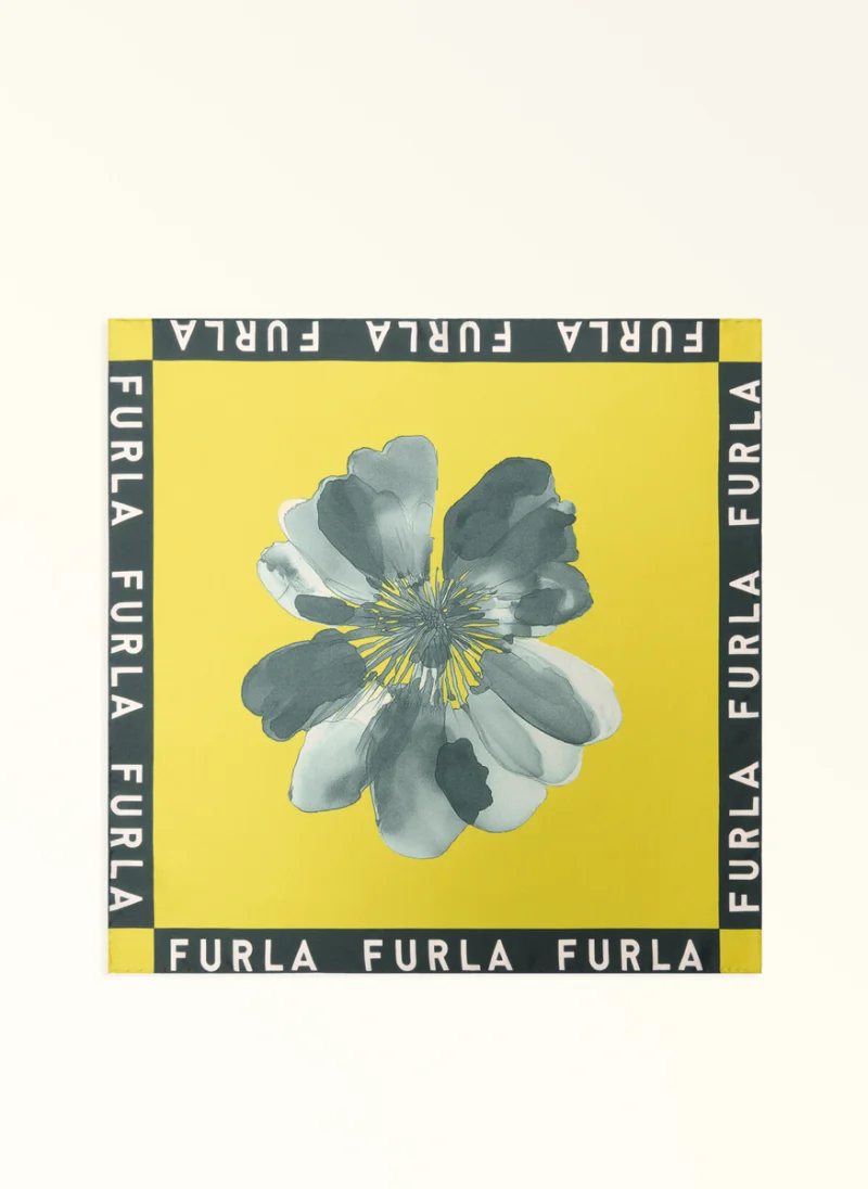 Копринен шал Furla Lea Toni Deep Green — снимка 3
