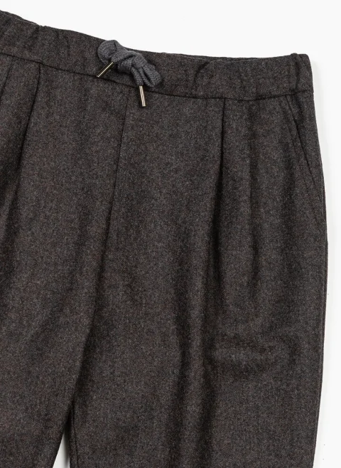 Панталон от фина вълна Brunello Cucinelli Kids 8-10 — снимка 5