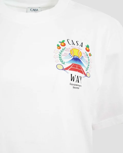 Women's Casa Way Mountain Short-Sleeve T-Shirt in White — снимка 2