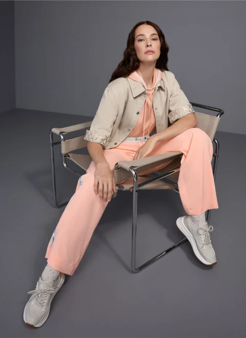 Риза от деним със скъсена дължина Marc Cain Sports — снимка 7