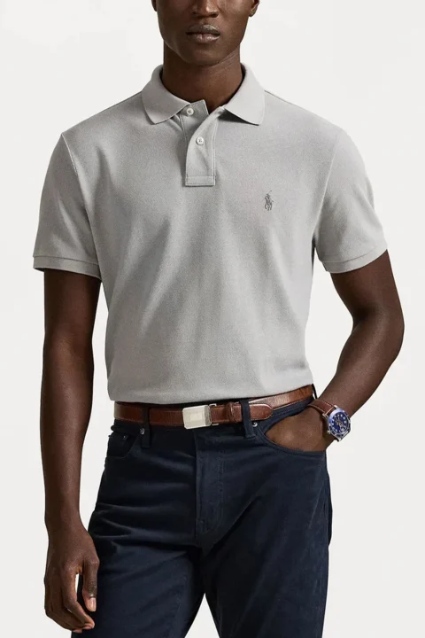 Polo Basic Mesh-Ssl-Knt 710680784466 020 grey — снимка 2