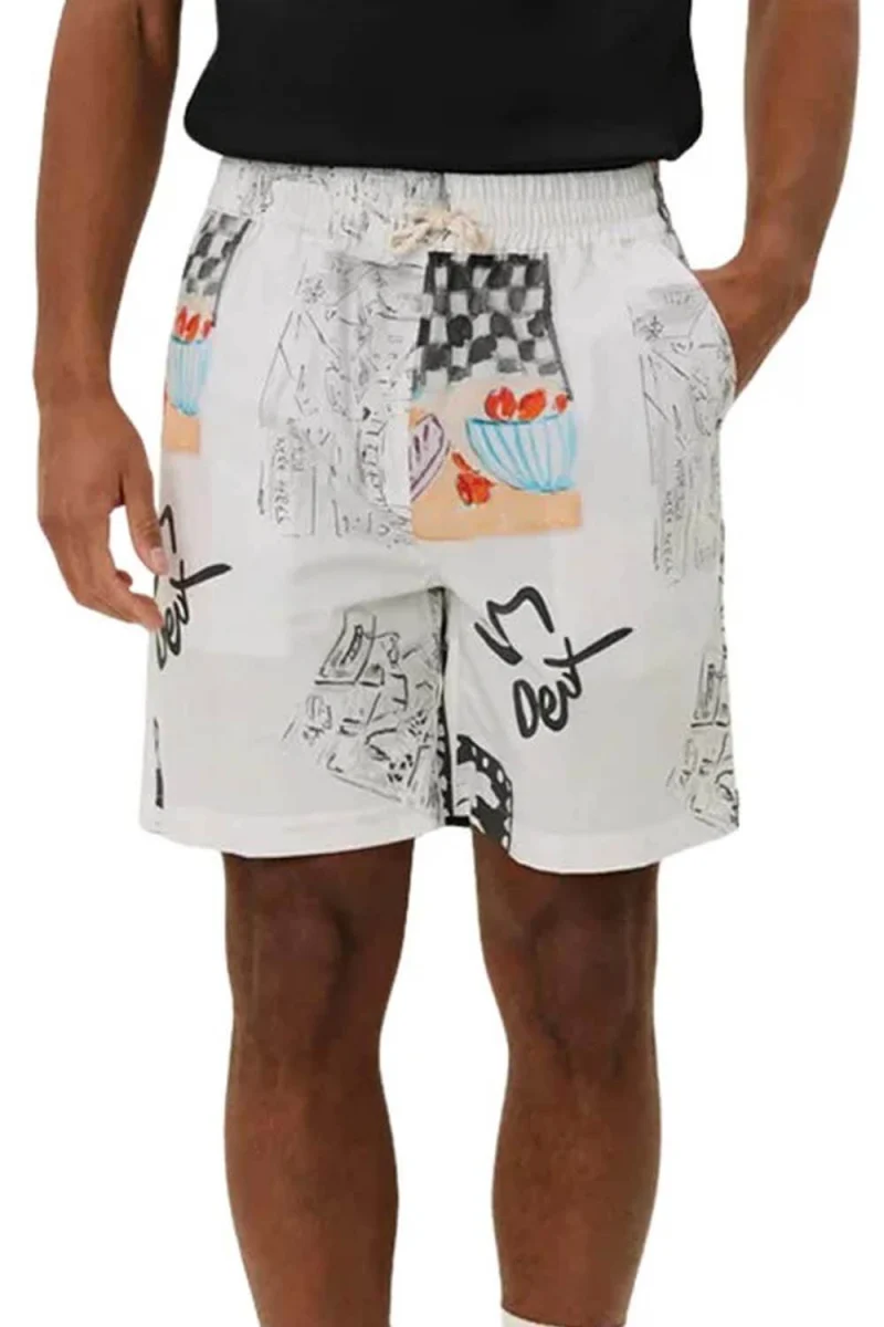Бермуда Otto Aop Shorts LDM511059 218218-light ivory — снимка 2