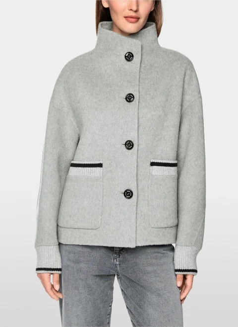 Яке от вълна с контрастни детайли Marc Cain Sports — снимка 2