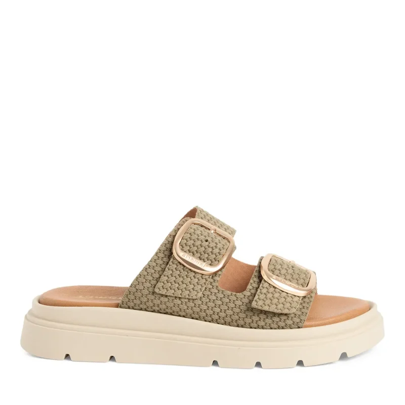 Дамски Равни Чехли TAMARIS – 1-27239-42-712 OLIVE STRUCT.