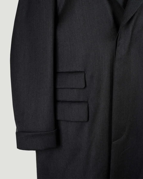 Work-in-Progress Wool Coat in Black — снимка 3