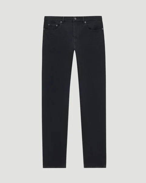 Slim Jeans in Plain Carbon Black Denim