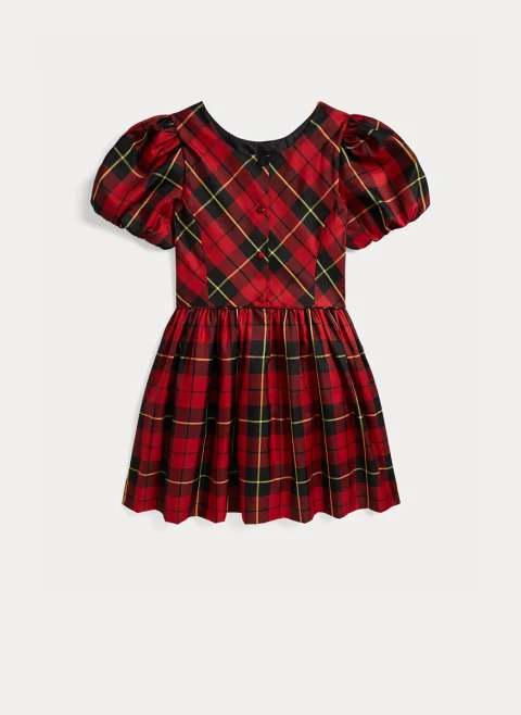 Карирана рокля от тафта Ralph Lauren Kids 7-16 — снимка 5