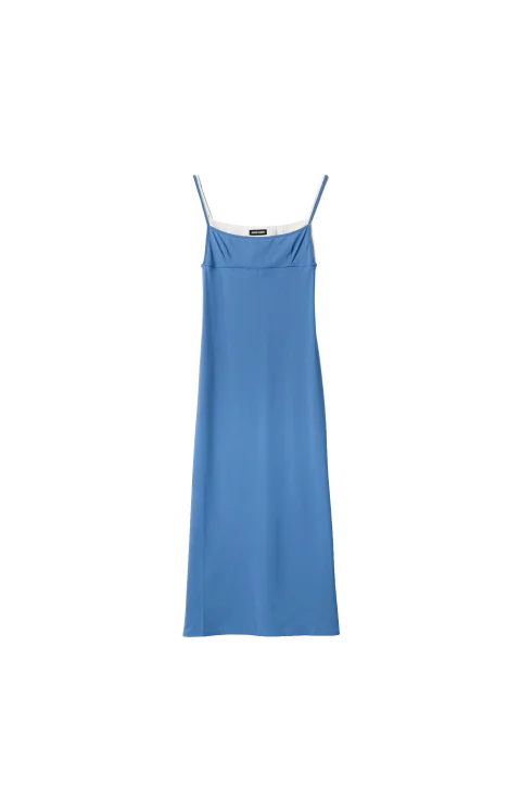Stretch Jersey Midi-Dress in Aviator Blue