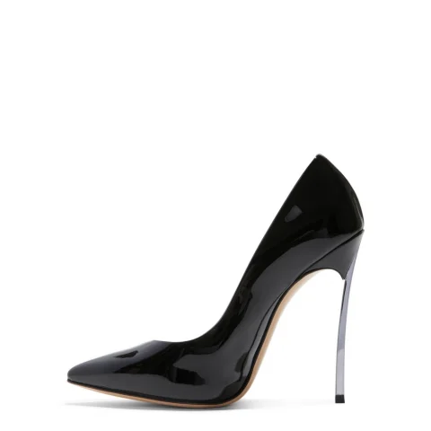 Дамски черни обувки с ток "Blade" Casadei — снимка 10